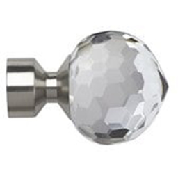 New Edge Blinds 130cm Fixed Length Satin Silver Eyelet Metal Curtain Pole Set with Bella Finial - Wilko - thumbnail 5