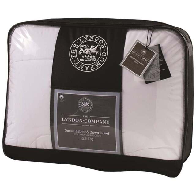 The Lyndon Company Super King Size Natural Duck Feather and Down Duvet 13.5 Tog - White - Wilko - image 1