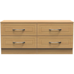 Crowndale Dorset 4 Drawer Modern Oak Bed Box Ready Assembled - Wood - Wilko - thumbnail 4