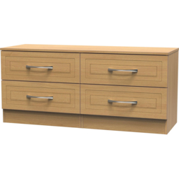Crowndale Dorset 4 Drawer Modern Oak Bed Box Ready Assembled - Wood - Wilko - thumbnail 3