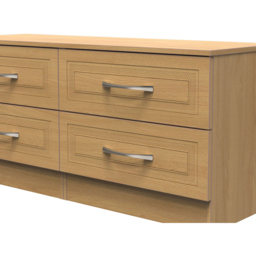 Crowndale Dorset 4 Drawer Modern Oak Bed Box Ready Assembled - Wood - Wilko - thumbnail 6