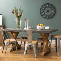 Premier Housewares Grey Metal Small Round Wall Clock 70cm - Size: 70 x 3 x 70cm - Wilko - thumbnail 3
