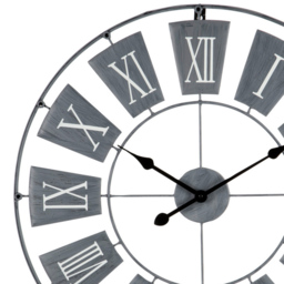 Premier Housewares Grey Metal Small Round Wall Clock 70cm - Size: 70 x 3 x 70cm - Wilko - thumbnail 5