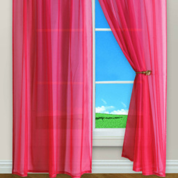 Velosso Riva Plain Fushia Pin Voile Panel Curtain 150 x 137cm - Size: w 150 x D 137cm - Pink - Wilko - thumbnail 4