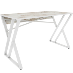 Decorotika Gyza Computer Desk White Marble and White - Size: 75 x 120 x 60cm - Wilko - thumbnail 5