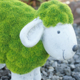 Marco Paul Resin Stone Sheep Garden Ornaments - Size: 40 x 20 x 15cm - Green - Wilko - thumbnail 4