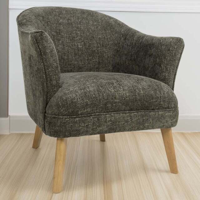 wilko Mallory Flax Effect Green Armchair - Size: Single - Shankar - image 1