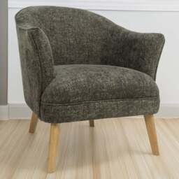 wilko Mallory Flax Effect Green Armchair - Size: Single - Shankar - thumbnail 1