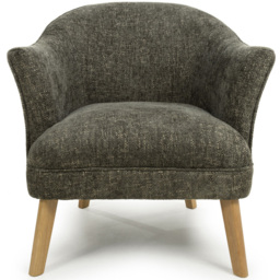 wilko Mallory Flax Effect Green Armchair - Size: Single - Shankar - thumbnail 6
