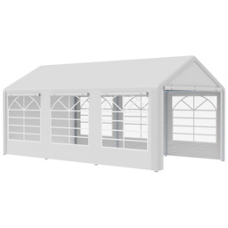6x3m Car Tent Heavy Duty Carport Shelter - Size: 280 x 300 x 600cm - White - Outsunny - Wilko - thumbnail 3