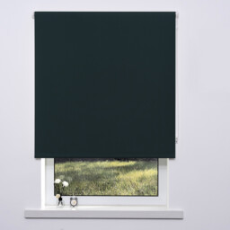 Plain Blackout Blinds Dark Green 60cm - Wilko - thumbnail 1