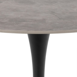 Florence Malta Grey and Black Ceramic Round Dining Table - Size: 4 Seater - Multi - Furniture To Go - Wilko - thumbnail 6