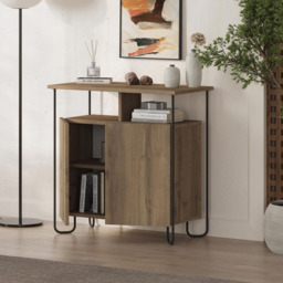 FWStyle Cornea 2 Door Dark Oak Sideboard - Size: 80 x 80 x 40cm - Brown - Wilko - thumbnail 6