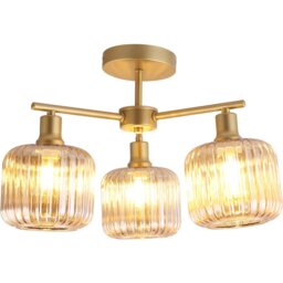 Micah 3 Light Ceiling Fitting Champagne and Gold - Wilko - thumbnail 4