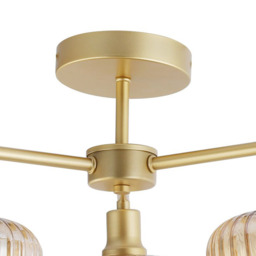Micah 3 Light Ceiling Fitting Champagne and Gold - Wilko - thumbnail 6