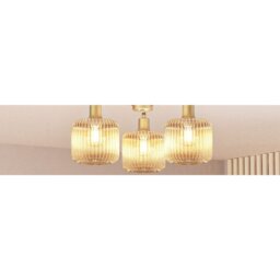 Micah 3 Light Ceiling Fitting Champagne and Gold - Wilko - thumbnail 3
