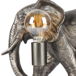 Elijah Elephant Table Lamp Silver - Wilko - thumbnail 5