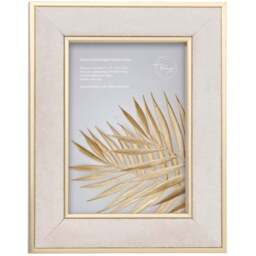 Neutral Gold Edged Velvet Frame Neutral and Gold 7x5inch - The Port. Co Gallery - Wilko
