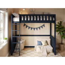 Flair Bea Navy Wooden High Sleeper - Size: Single - Blue - Wilko - thumbnail 4