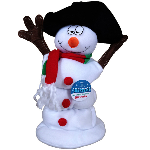 Samuel Alexander Animated Singing and Dancing Sherbert the Snowman Christmas Decoration - Size: 35 x 20 x 20cm - White - Wilko - image 1