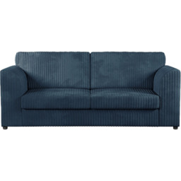 Luxor 6 Seater Navy Blue Jumbo Cord Full Back Sofa Suite - Wilko - thumbnail 4