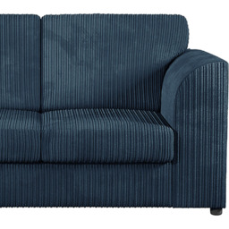 Luxor 6 Seater Navy Blue Jumbo Cord Full Back Sofa Suite - Wilko - thumbnail 5