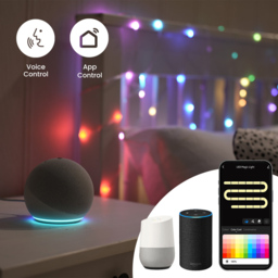 ValueLights Smart App-Control RGBIC IP65 Outdoor and Indoor String Rope Light 5m - Size: 500 x 13.5 x 32.5cm - White - Wilko - thumbnail 5