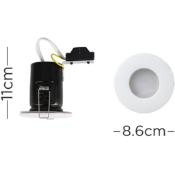 ValueLights White IP65 Warm White LED Ceiling Downlight 4 Pack - Wilko - thumbnail 6