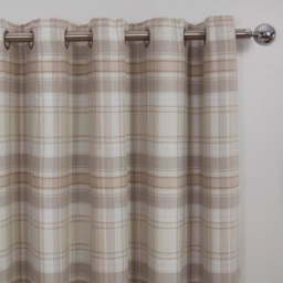 Divante Hatfield Natural Check Blackout Curtains 229cm - Size: W 228 x D 228cm - Wilko - thumbnail 5