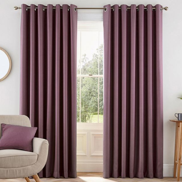 Helena Springfield Eden Grape Lined Eyelet Curtains 229 x 183cm - Size: W 229 x D 183cm - Wilko - image 1