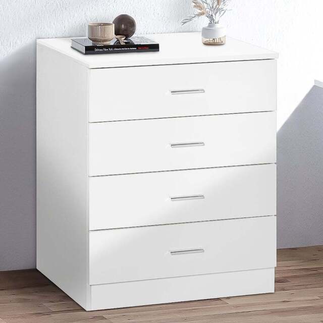 Portland 4 Drawer White Chest of Drawer - Wilko - image 1