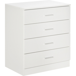 Portland 4 Drawer White Chest of Drawer - Wilko - thumbnail 3