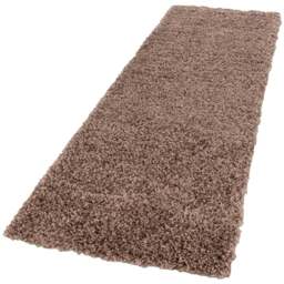Desire Rugs Oxford Dark Beige Plain Shaggy Runner Rug 60 x 220cm - D.Beige - Wilko - thumbnail 1