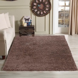 Desire Rugs Oxford Dark Beige Plain Shaggy Runner Rug 60 x 220cm - D.Beige - Wilko - thumbnail 3