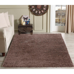 Desire Rugs Oxford Dark Beige Plain Shaggy Runner Rug 60 x 220cm - D.Beige - Wilko - thumbnail 6