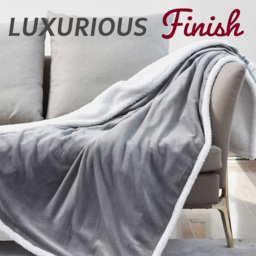 GlamHaus Grey Electric Heated Throw 160 x 130cm - Wilko - thumbnail 3