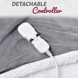 GlamHaus Grey Electric Heated Throw 160 x 130cm - Wilko - thumbnail 5