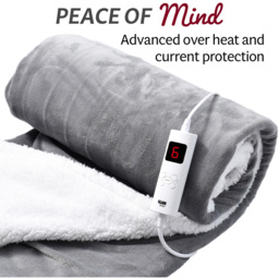GlamHaus Grey Electric Heated Throw 160 x 130cm - Wilko - thumbnail 7