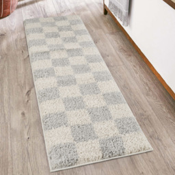 Desire Rugs Chester Grey Shaggy Checkered Rug 200 x 290cm - Size: 290 x 200 x 3cm - Wilko - thumbnail 7