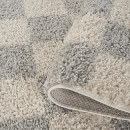 Desire Rugs Chester Grey Shaggy Checkered Rug 200 x 290cm - Size: 290 x 200 x 3cm - Wilko - thumbnail 5