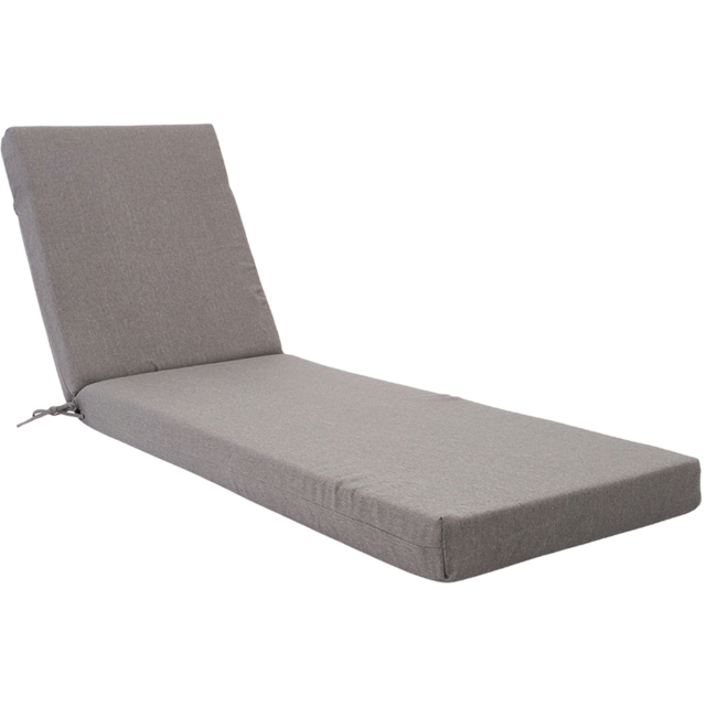 Living and Home Grey Outdoor Sun Lounge Chair Cushion 71 x 112 x 54cm - Size: 8 x 54 x 183cm - Wilko - image 1