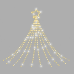 Xmas Haus 330 Warm White LED Waterfall Light Chain 3m - Size: 300 x 100 x 1cm - Wilko - thumbnail 3