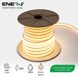 ENER-J 24V Warm White Silicon Neon Strip with Clips and Connector Cable 30m - Size: 100 x 100 x 3000cm - ENERJ - Wilko - thumbnail 5
