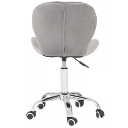 Premier Housewares Grey Velvet Quilted Home Office Chair - Size: 49 x 55 x 98cm - Multi - Interiors by Premier - Wilko - thumbnail 6