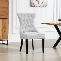 Artemis Home Lurano Set of 2 Light Grey Fabric Dining Chair - Wilko - thumbnail 7
