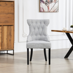 Artemis Home Lurano Set of 2 Light Grey Fabric Dining Chair - Wilko - thumbnail 3