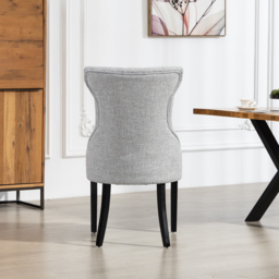 Artemis Home Lurano Set of 2 Light Grey Fabric Dining Chair - Wilko - thumbnail 6
