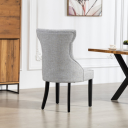 Artemis Home Lurano Set of 2 Light Grey Fabric Dining Chair - Wilko - thumbnail 5