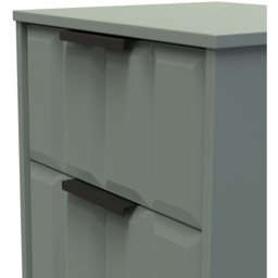 Crowndale New York 3 Drawer Reed Green Bedside Cabinet Ready Assembled - Wilko - thumbnail 6