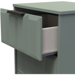 Crowndale New York 3 Drawer Reed Green Bedside Cabinet Ready Assembled - Wilko - thumbnail 7